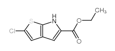 2-氯-6H-噻吩并[2,3-b]吡咯-5-羧酸乙酯结构式