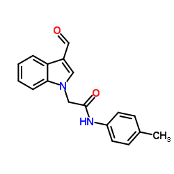 2-(3-FORMYL-INDOL-1-YL)-N-P-TOLYL-ACETAMIDE结构式