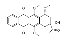 (7R,9R)-9-Acetyl-9-hydroxy-6,7,11-trimethoxy-7,8,9,10-tetrahydro-naphthacene-5,12-dione结构式