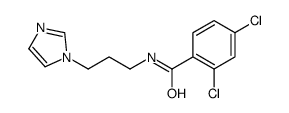 N-[3-(1-咪唑基)丙基]-2,4-二氯苯甲酰胺结构式