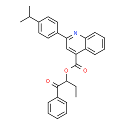 1-benzoylpropyl 2-(4-isopropylphenyl)-4-quinolinecarboxylate结构式