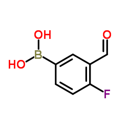 4-Fluoro-3-formylphenylboronic acid structure