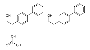 2-(4-phenylphenyl)ethanol,sulfurous acid结构式