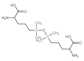 2-amino-5-[[(4-amino-4-carboxy-butyl)-dimethyl-silyl]oxy-dimethyl-silyl]pentanoic acid structure