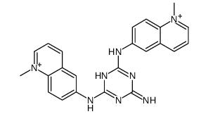 2-N,4-N-bis(1-methylquinolin-1-ium-6-yl)-1,3,5-triazine-2,4,6-triamine结构式