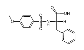 (2S)-2-[(4-methoxyphenyl)sulfonylamino]-3-phenyl-propanoic acid结构式