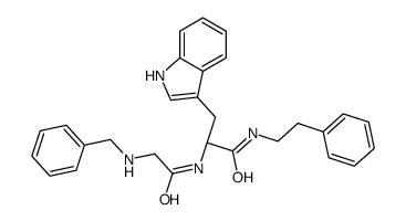 (2R)-2-[[2-(benzylamino)acetyl]amino]-3-(1H-indol-3-yl)-N-(2-phenylethyl)propanamide结构式