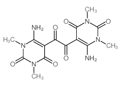 2,4(1H,3H)-Pyrimidinedione,5,5'-(1,2-dioxo-1,2-ethanediyl)bis[6-amino-1,3-dimethyl- (9CI) structure