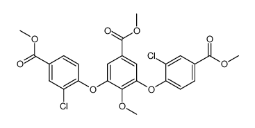 3,5-Bis-(2-chloro-4-methoxycarbonyl-phenoxy)-4-methoxy-benzoic acid methyl ester Structure