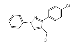 4-(CHLOROMETHYL)-3-(4-CHLOROPHENYL)-1-PHENYL-1H-PYRAZOLE结构式