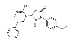 1-[1-(4-methoxyphenyl)-2,5-dioxopyrrolidin-3-yl]-3-methyl-1-(2-phenylethyl)thiourea结构式