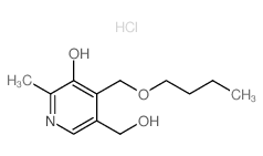 3-Pyridinemethanol,4-(butoxymethyl)-5-hydroxy-6-methyl-, hydrochloride (1:1) structure