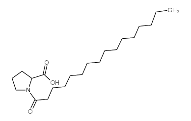 1-(1-氧代十六烷基)-L-脯氨酸结构式