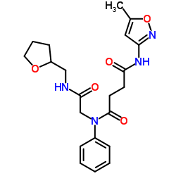 Butanediamide, N-(5-methyl-3-isoxazolyl)-N-[2-oxo-2-[[(tetrahydro-2-furanyl)methyl]amino]ethyl]-N-phenyl- (9CI)结构式