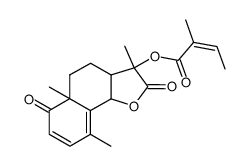 2-Methyl-2-butenoic acid 2,3,3a,4,5,5a,6,9b-octahydro-3,5a,9-trimethyl-2,6-dioxonaphtho[1,2-b]furan-3-yl ester Structure