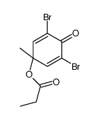 (3,5-dibromo-1-methyl-4-oxocyclohexa-2,5-dien-1-yl) propanoate Structure