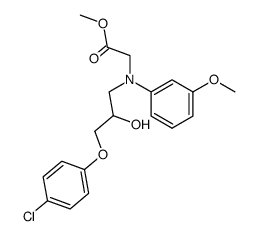 [[3-(4-Chloro-phenoxy)-2-hydroxy-propyl]-(3-methoxy-phenyl)-amino]-acetic acid methyl ester Structure