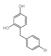 4-[(4-bromophenyl)methyl]benzene-1,3-diol结构式