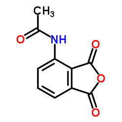 3-乙酰氨基邻苯二甲酸酐结构式