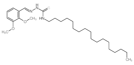 1-[(2,3-dimethoxyphenyl)methylideneamino]-3-octadecyl-thiourea结构式