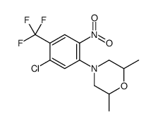 4-[5-chloro-2-nitro-4-(trifluoromethyl)phenyl]-2,6-dimethylmorpholine结构式