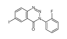 3-(2-fluorophenyl)-6-iodo-1,2,3-benzotriazin-4-one结构式