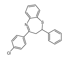 4-(4-chlorophenyl)-2-phenyl-2,3-dihydro-1,5-benzothiazepine结构式