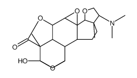 (9β,13α)-17β-Dimethylamino-3,19:7β,8-diepoxy-3β,6β-dihydroxy-4-methyl-15-oxa-5α-androstane-4β-carboxylic acid 4,6-lactone结构式