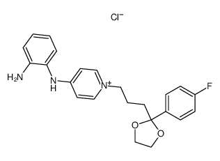 4-[(2-Aminophenyl)amino]-1-[3-[2-(4-fluorophenyl)-1,3-dioxolan-2-yl]propyl]pyridinium Chloride结构式