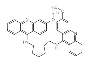 N,N-bis(3-methoxyacridin-9-yl)hexane-1,6-diamine structure