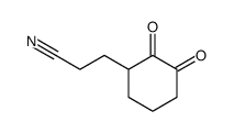 3-(2,3-dioxocyclohexyl)propanenitrile Structure