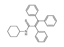 N-Cyclohexyl-2,3,3-triphenylthioacrylamide结构式