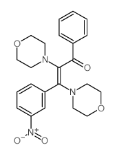 2-Propen-1-one,2,3-di-4-morpholinyl-3-(3-nitrophenyl)-1-phenyl-结构式