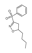 5-butyl-4,5-dihydro-3-(phenylsulfonyl)isoxazole Structure