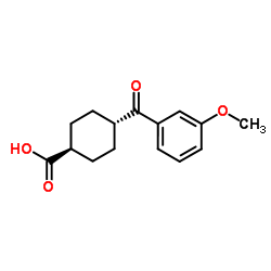 trans-4-(3-Methoxybenzoyl)cyclohexanecarboxylic acid structure