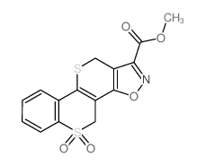 Methyl 7,7-dioxo-2H,6H-benzo(e)isoxazolo(4,5-4,3)thiino(5,6-c)thiin-3-carboxylate结构式