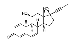 11β,17β-dihydroxy-21-methyl-17α-pregna-1,4,6-trien-20-yn-3-one Structure