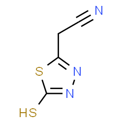 1,3,4-Thiadiazole-2-acetonitrile,4,5-dihydro-5-thioxo- Structure