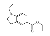 ethyl 1-ethyl-2,3-dihydroindole-5-carboxylate Structure