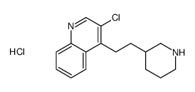 3-chloro-4-(2-piperidin-3-ylethyl)quinoline,hydrochloride结构式