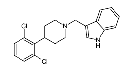 3-[[4-(2,6-dichlorophenyl)piperidin-1-yl]methyl]-1H-indole结构式