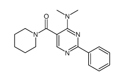 [4-(dimethylamino)-2-phenylpyrimidin-5-yl]-piperidin-1-ylmethanone Structure