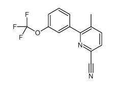 5-methyl-6-[3-(trifluoromethoxy)phenyl]pyridine-2-carbonitrile Structure