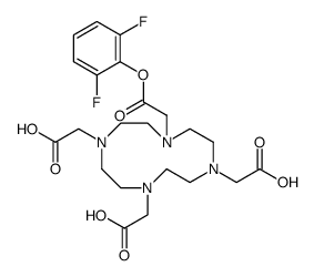 1,4,7,10-Tetraazacyclododecane-1,4,7,10-tetraacetic acid, 4-(2,6-difluorophenyl) ester结构式