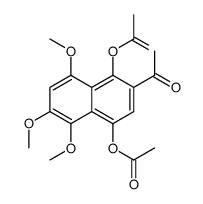 (3-acetyl-4-acetyloxy-5,7,8-trimethoxynaphthalen-1-yl) acetate Structure