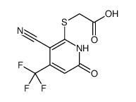 [[3-CYANO-6-OXO-4-(TRIFLUOROMETHYL)-1,6-DIHYDROPYRIDIN-2-YL]THIO]ACETIC ACID结构式