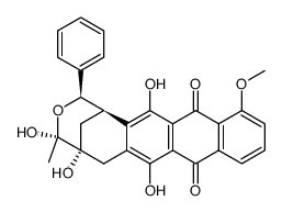 (1R,2R,4R,5R)-4,5,7,14-tetrahydroxy-12-methoxy-4-methyl-2-phenyl-1,4,5,6-tetrahydro-2H-1,5-methanoanthra[2,3-d]oxocine-8,13-dione Structure