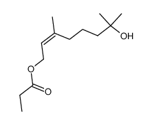 (Z)-7-hydroxy-3,7-dimethyl-2-octen-1-yl propanoate Structure