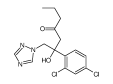 2-(2,4-dichlorophenyl)-2-hydroxy-1-(1,2,4-triazol-1-yl)heptan-4-one Structure