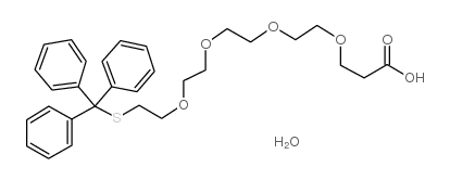 15-三苯甲基巯基-4,7,10,13-四氧杂十五烷酸一水合物结构式